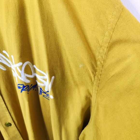 NEW Vtg Miskeen Y2K Hand Painted Long Sleeve Button Down Shirt 4X - Picture 9 of 11